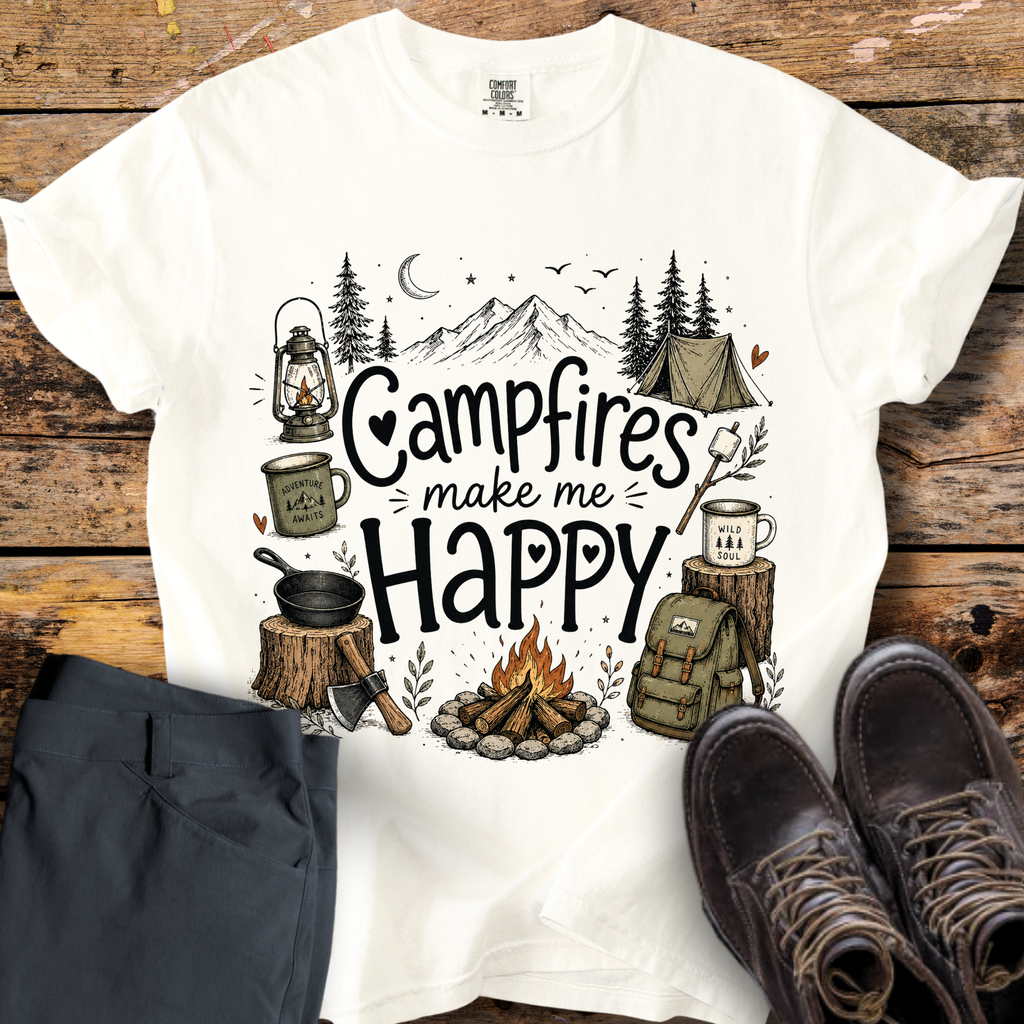 Campfires Make Me Happy T-Shirt
