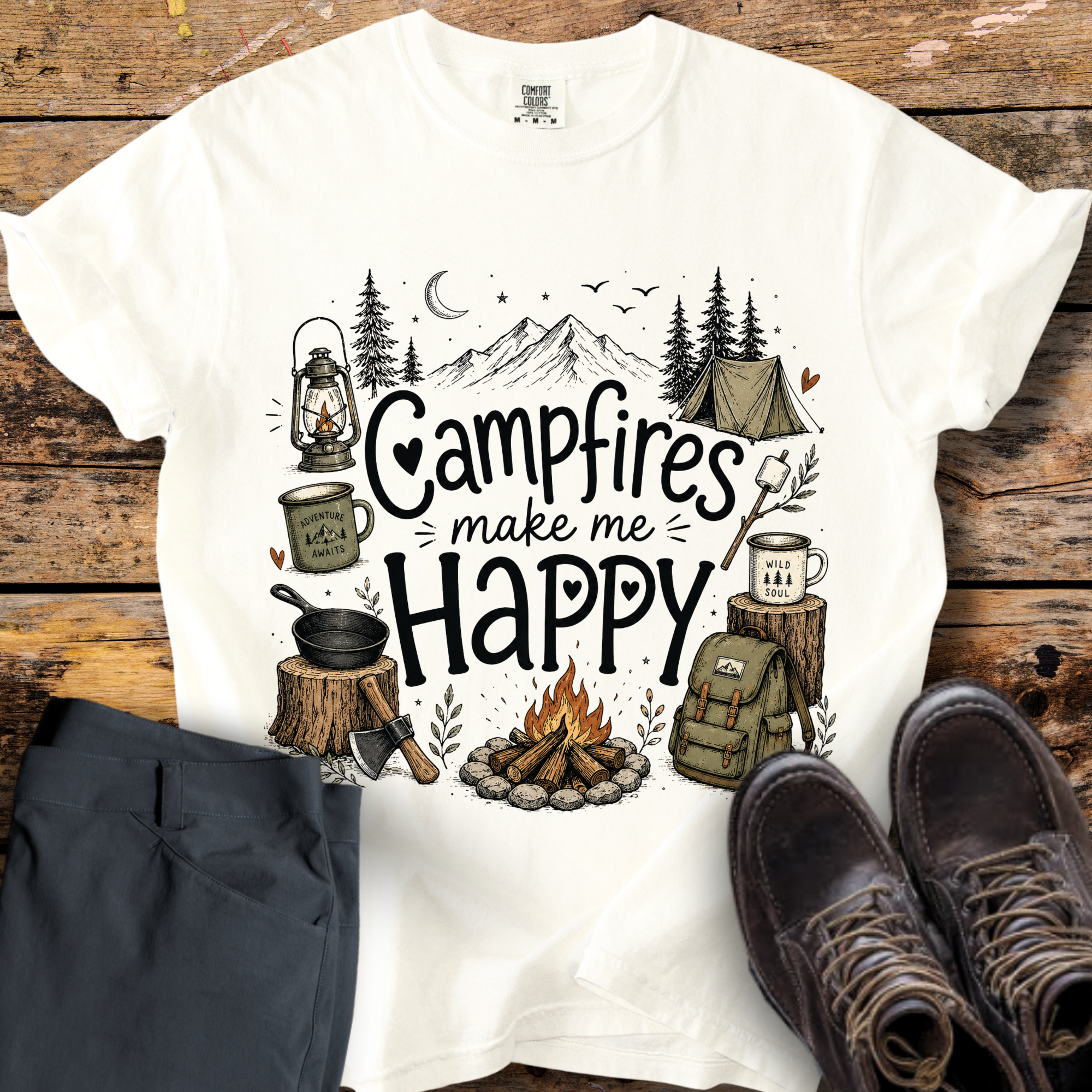 Campfires Make Me Happy T-Shirt
