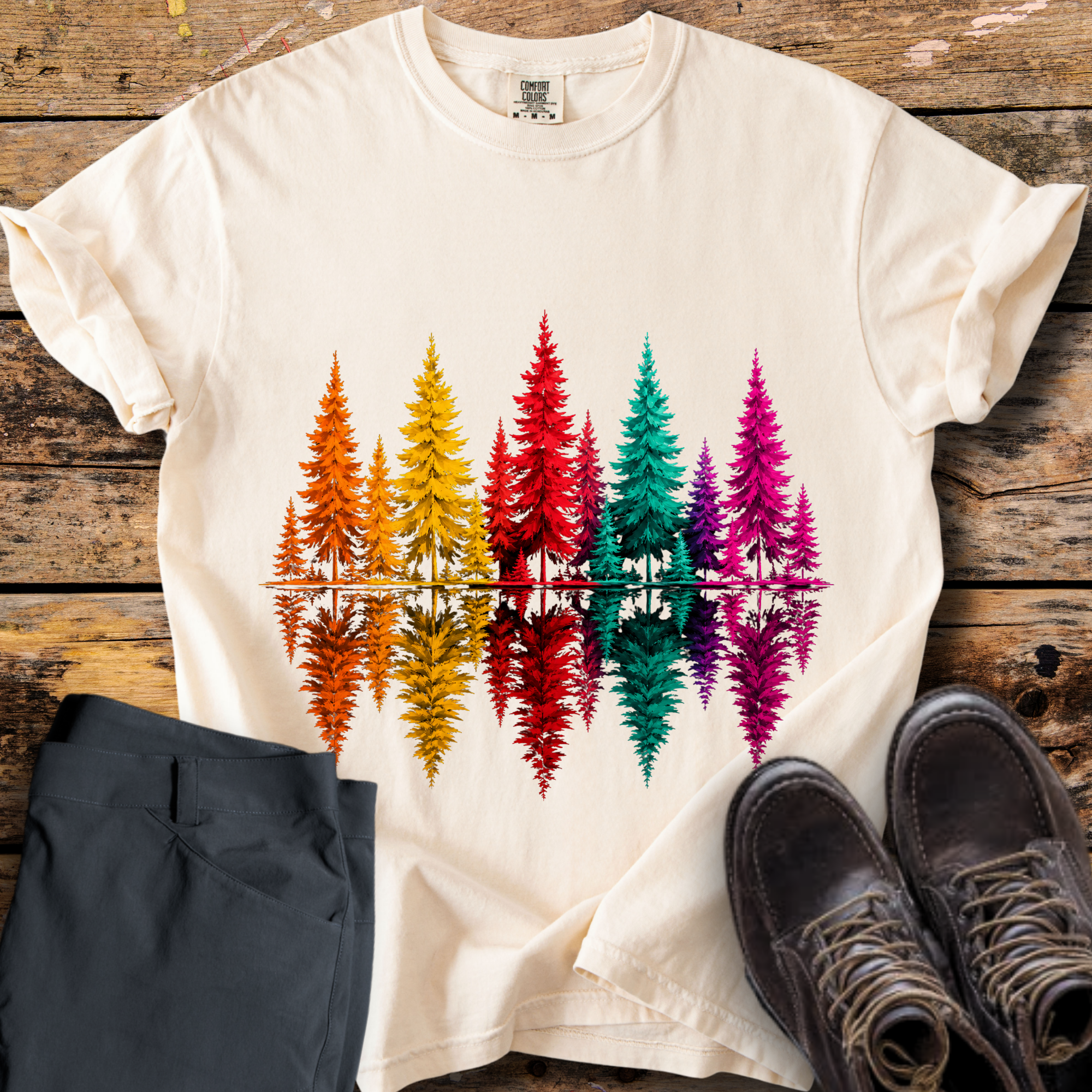 Reflection Pine Tree T-Shirt