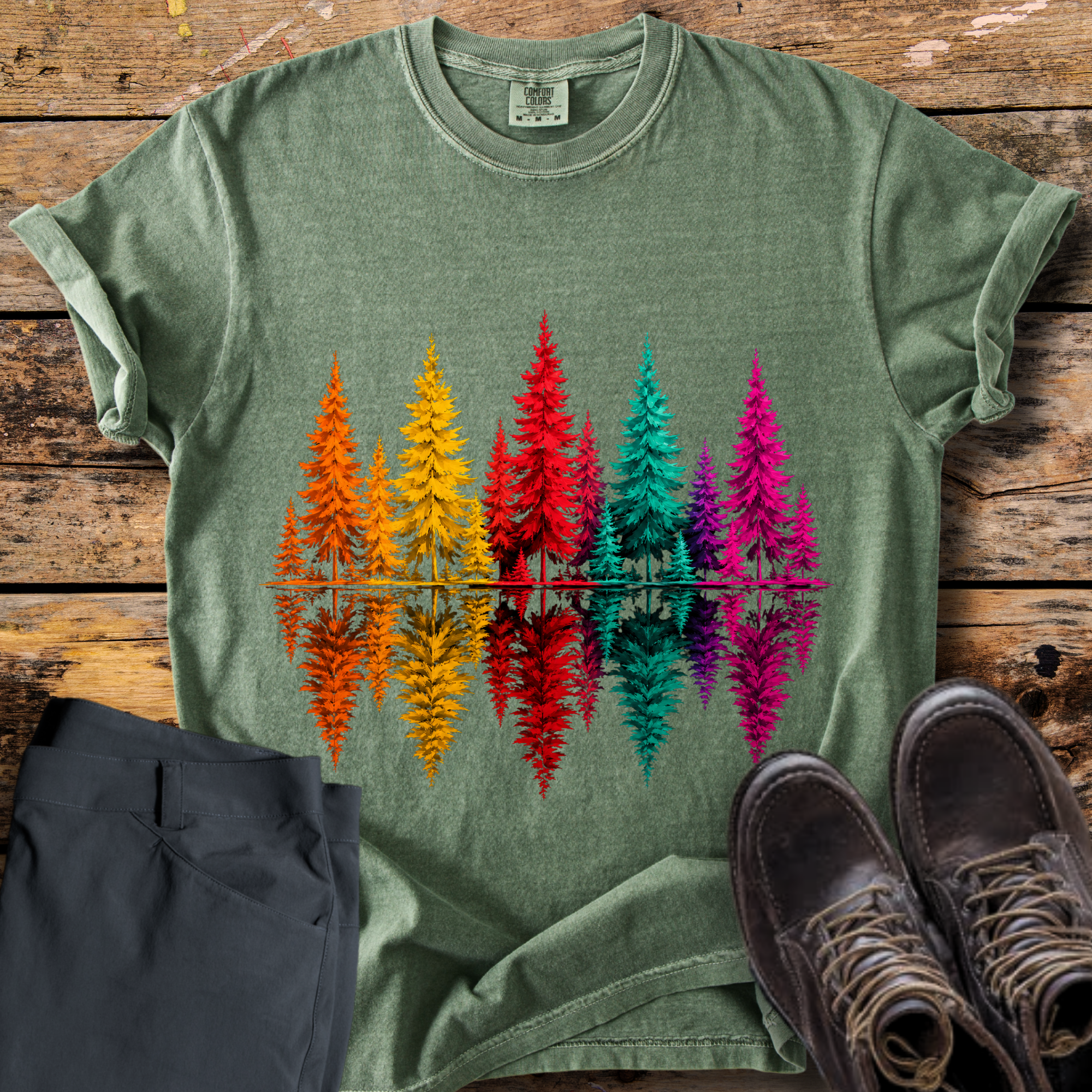 Reflection Pine Tree T-Shirt