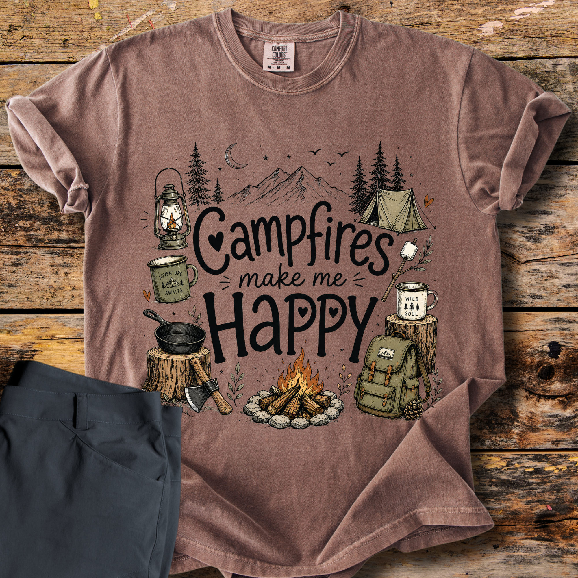 Campfires Make Me Happy T-Shirt