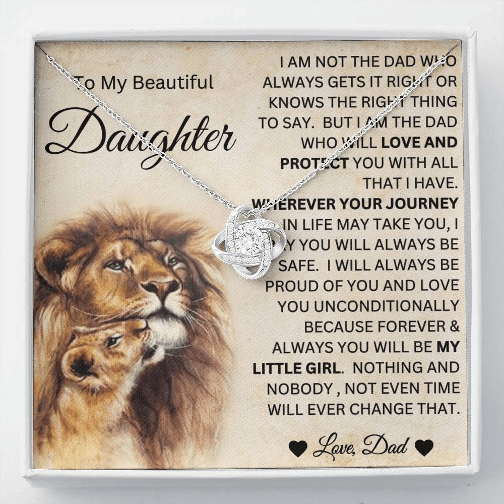 Daughter Love And Protect Necklace Gift