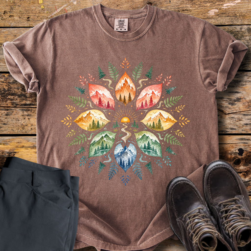 Mountain Bloom Mandala T-Shirt