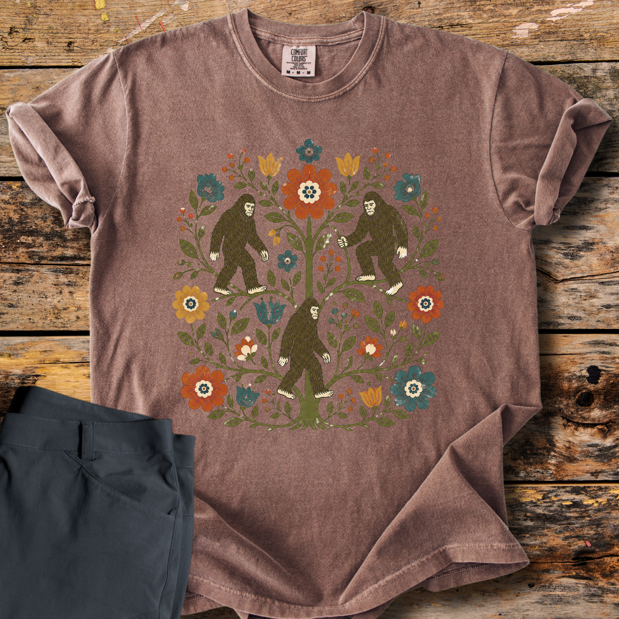 Big Foot Floral Tree T-Shirt