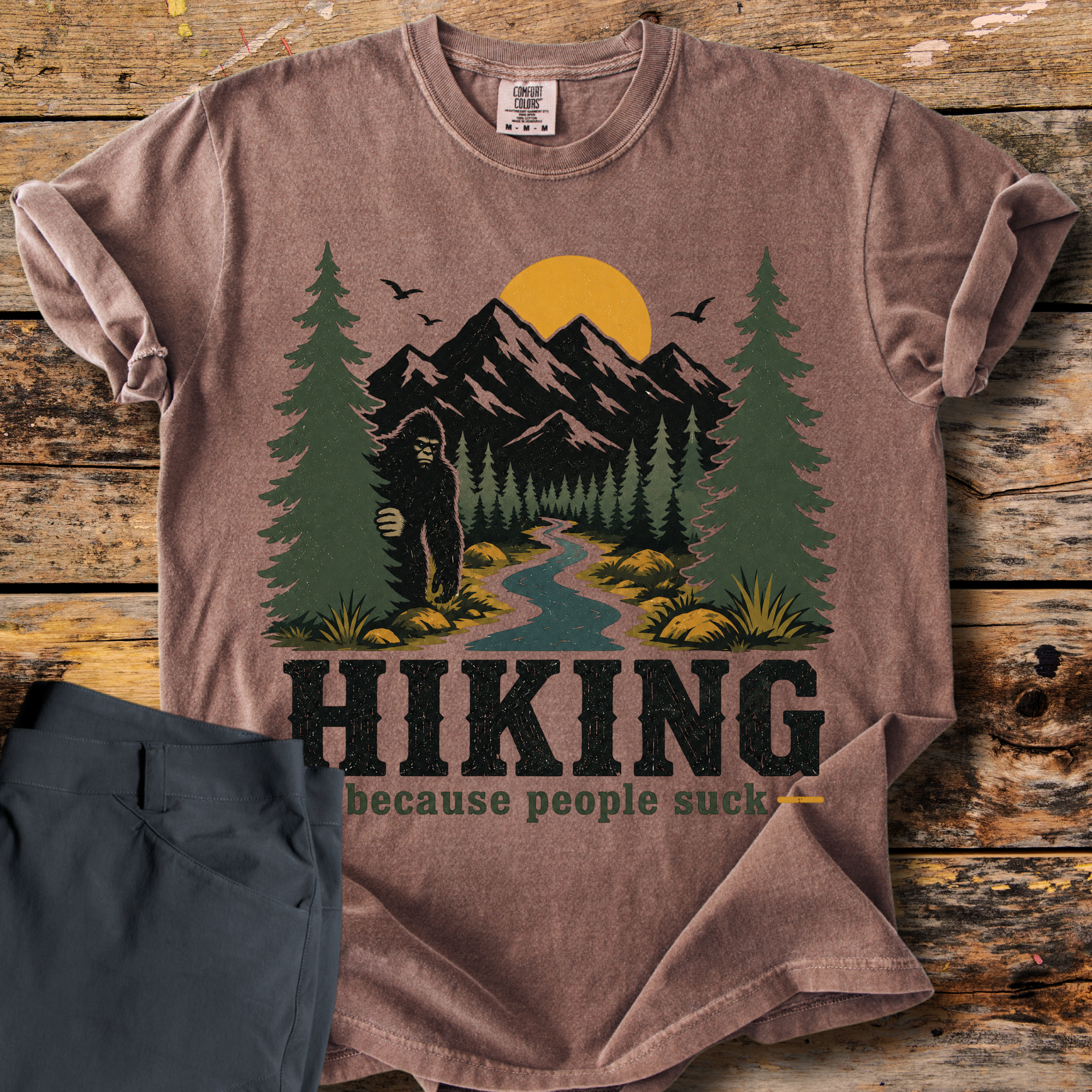 Hiking Big Foot People Suck T-Shirt
