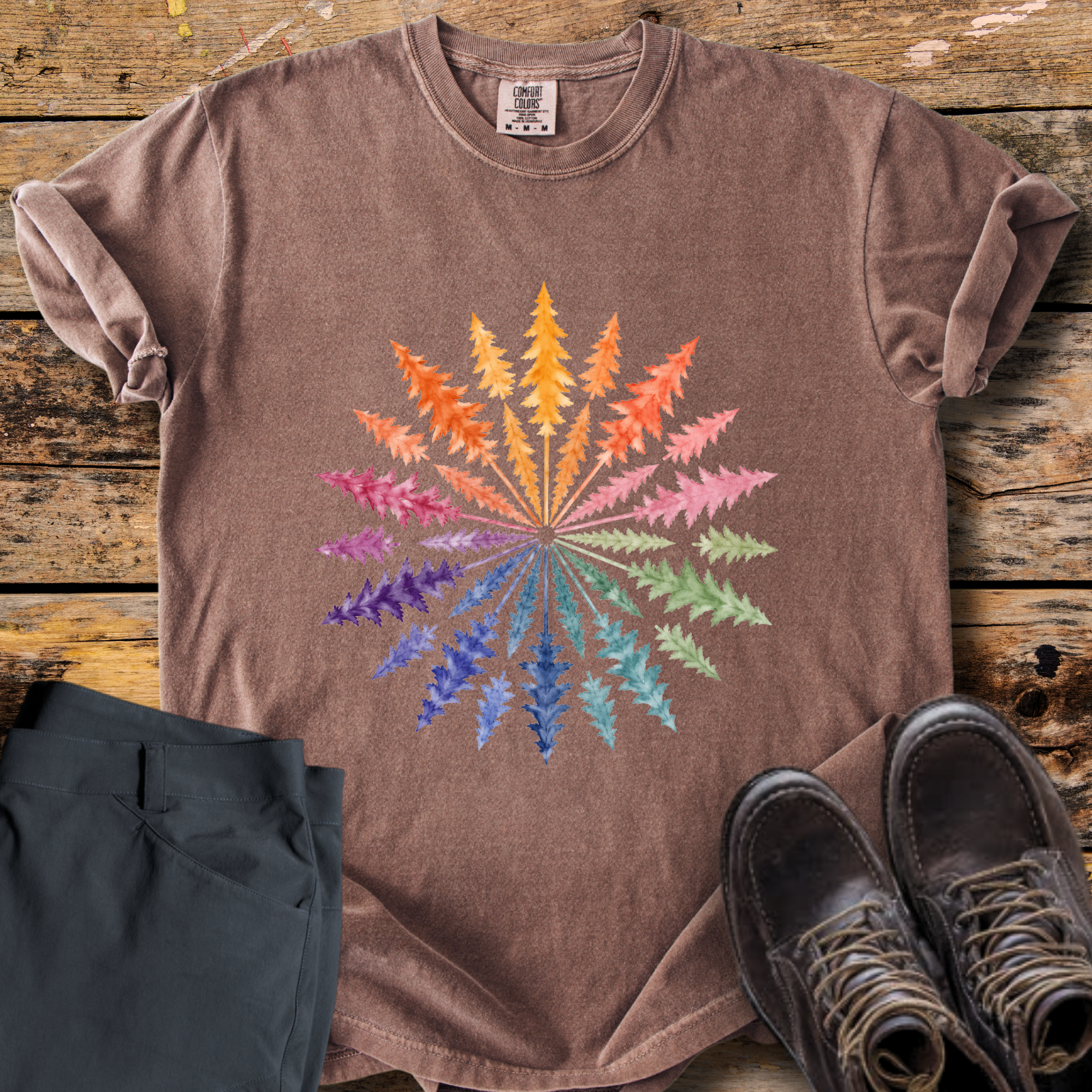 Pine Burst Mandala T-Shirt