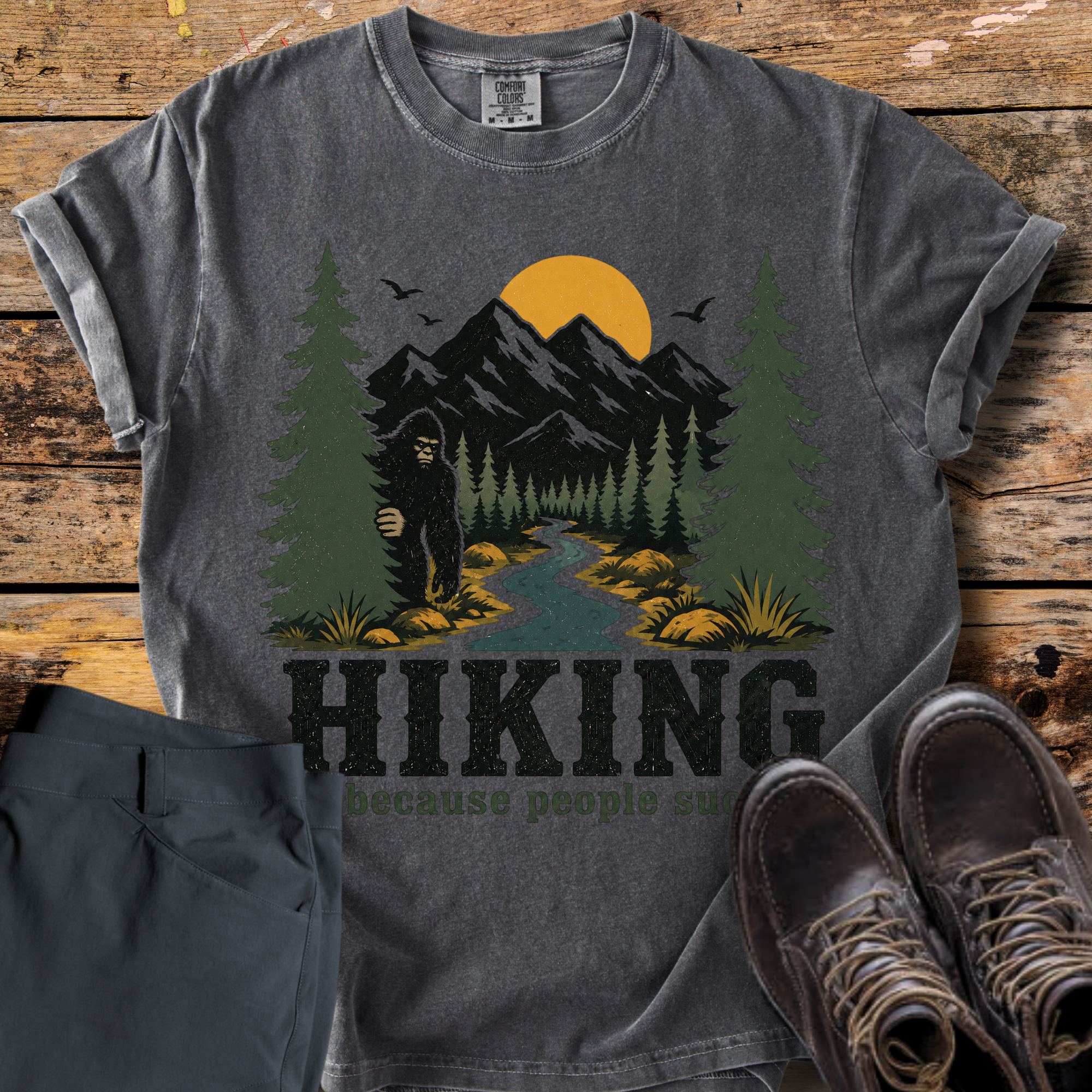 Hiking Big Foot People Suck T-Shirt