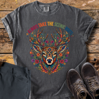 Scenic Folk Art Deer T-Shirt