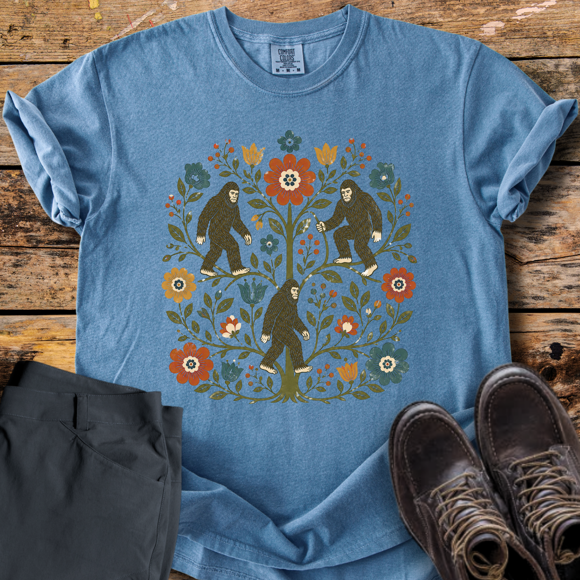 Big Foot Floral Tree T-Shirt