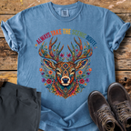 Scenic Folk Art Deer T-Shirt