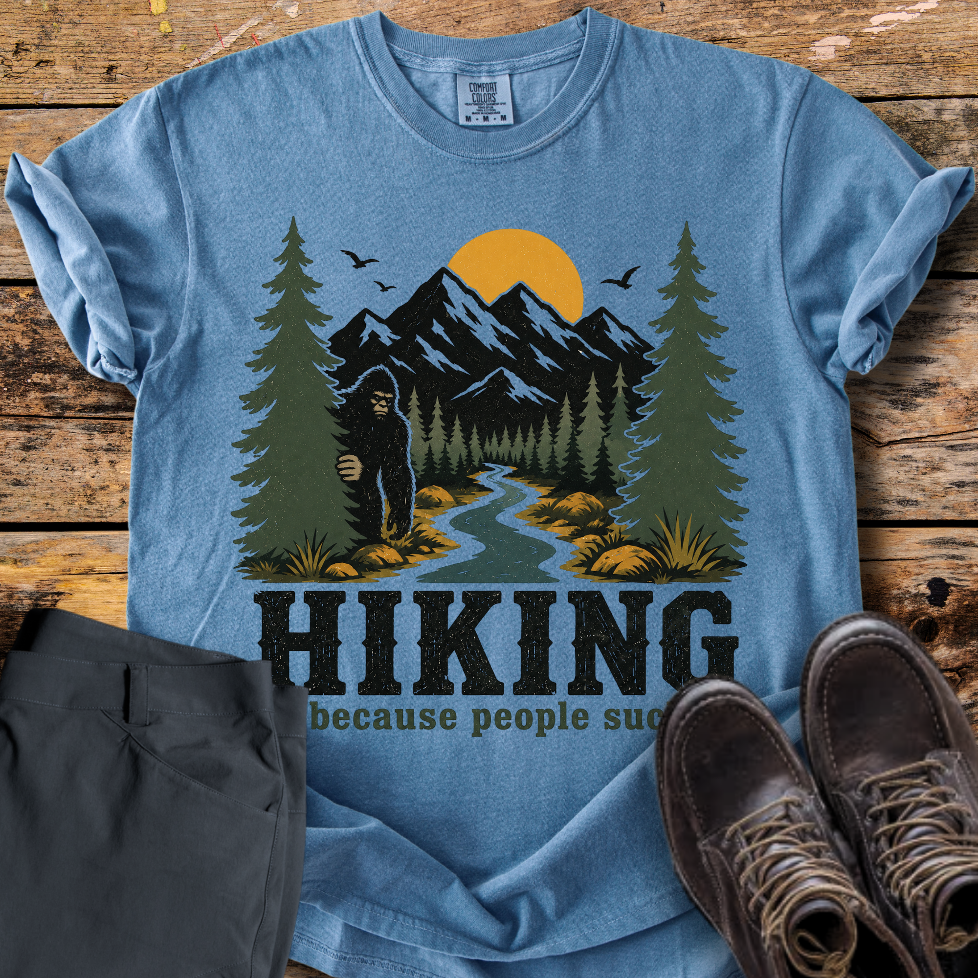 Hiking Big Foot People Suck T-Shirt