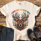 Scenic Folk Art Deer T-Shirt