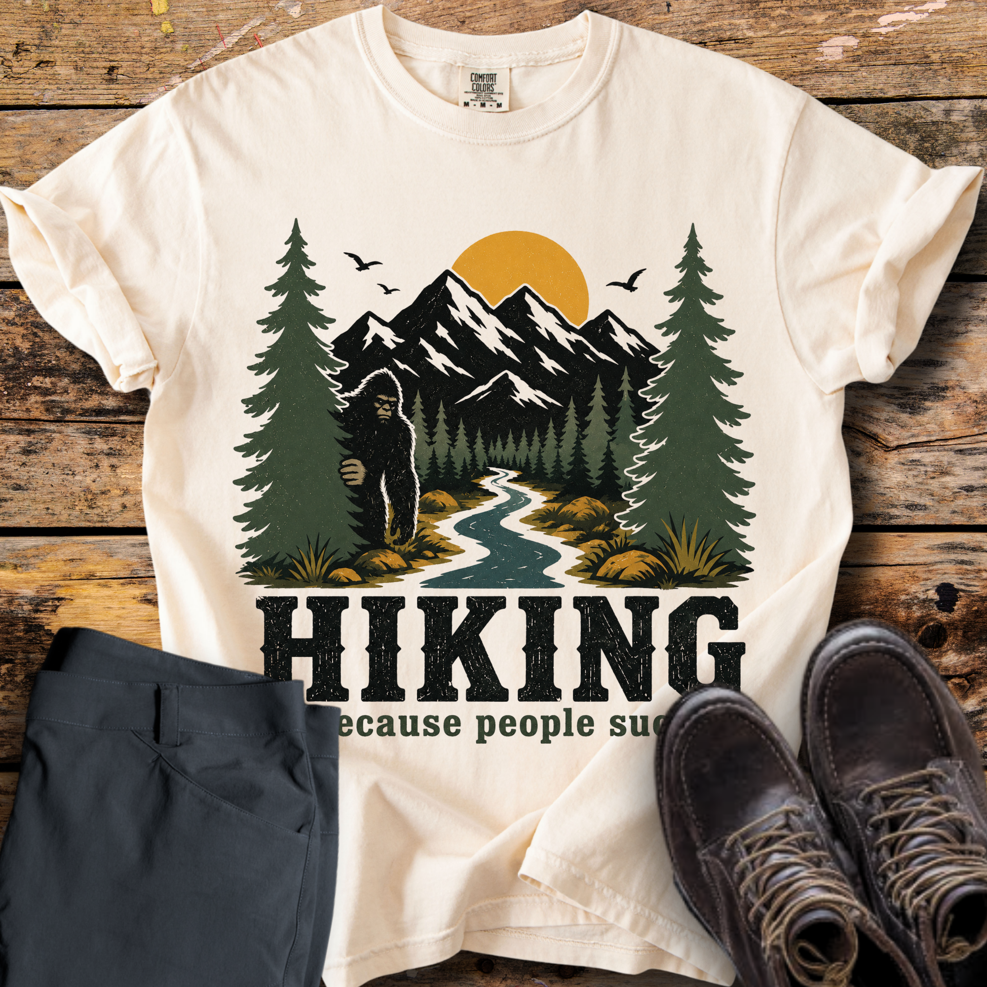Hiking Big Foot People Suck T-Shirt