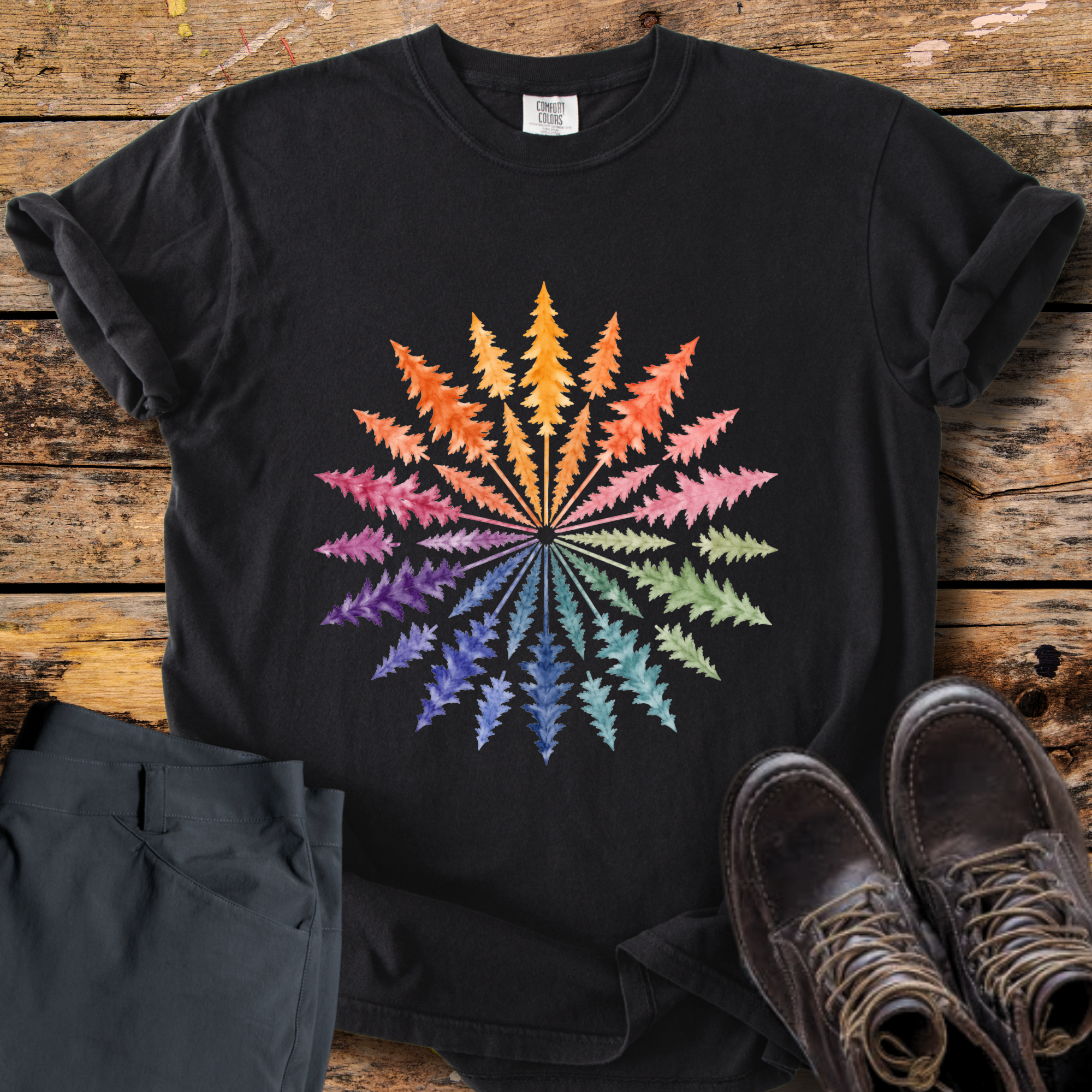Pine Burst Mandala T-Shirt