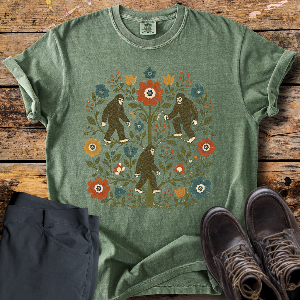Big Foot Floral Tree T-Shirt