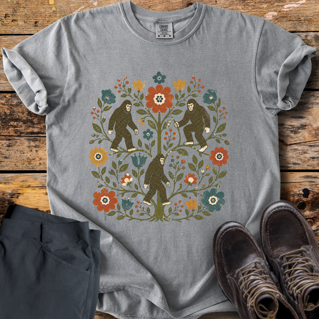 Big Foot Floral Tree T-Shirt