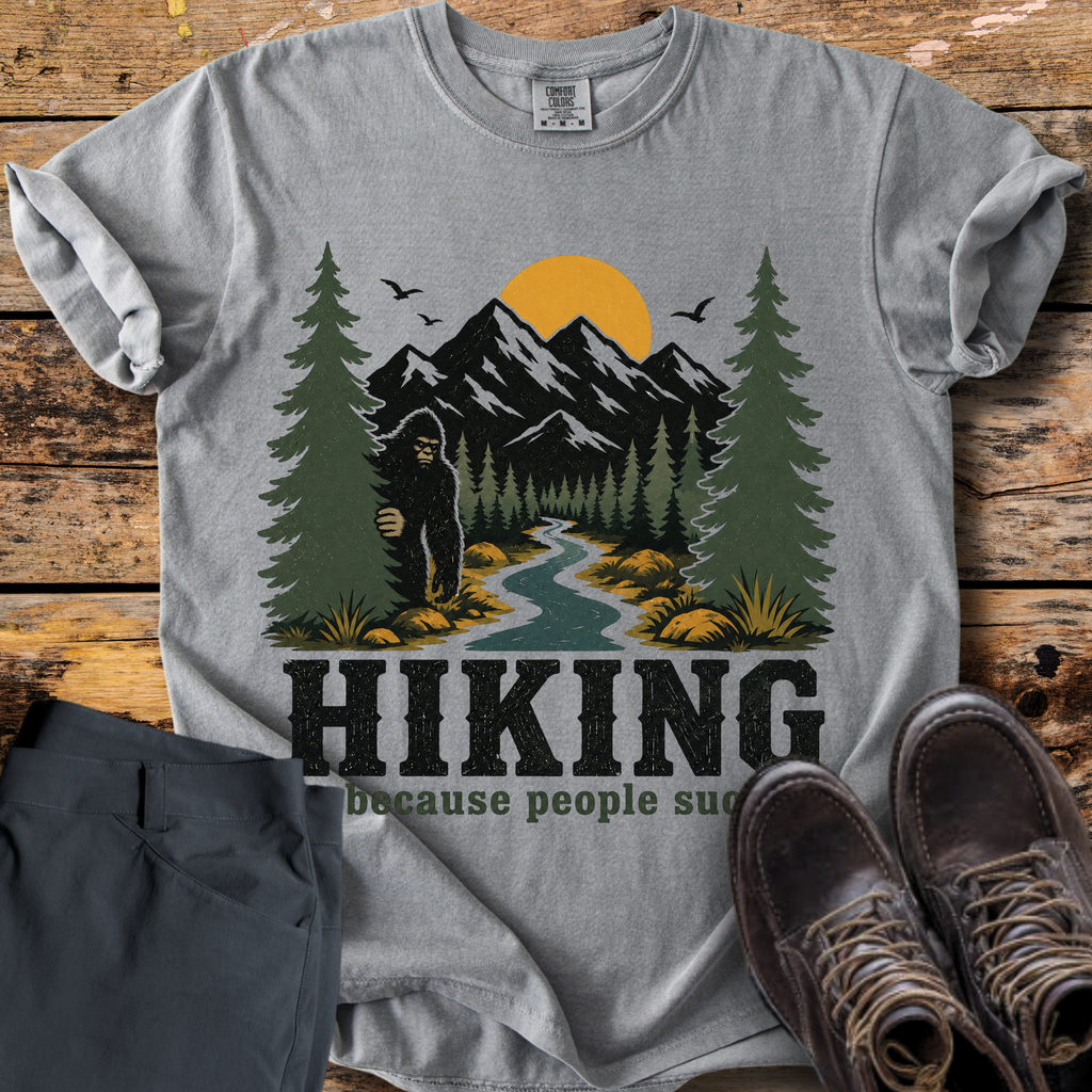 Hiking Big Foot People Suck T-Shirt
