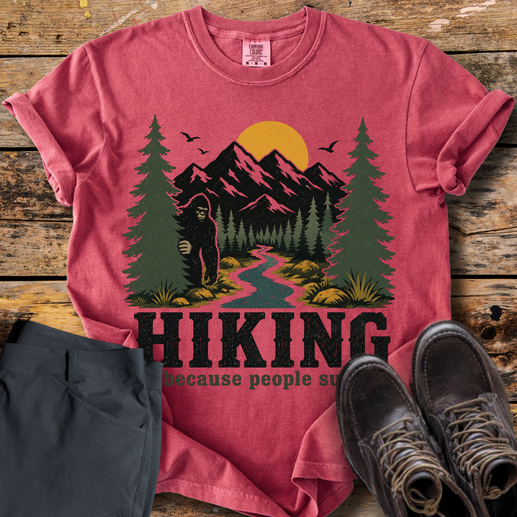 Hiking Big Foot People Suck T-Shirt