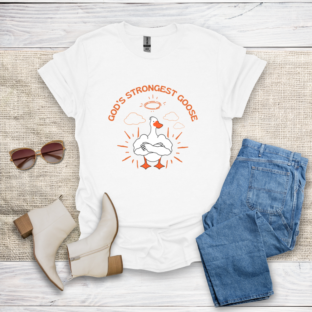 God's Strongest Goose Unisex Softstyle T-Shirt - SST303