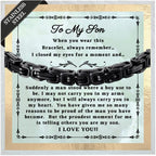 Proud Moments: Stainless Steel Bracelet Gift Set for Son