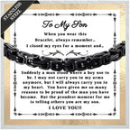 Infinite Pride: Stainless Steel Bracelet Gift Set for Son