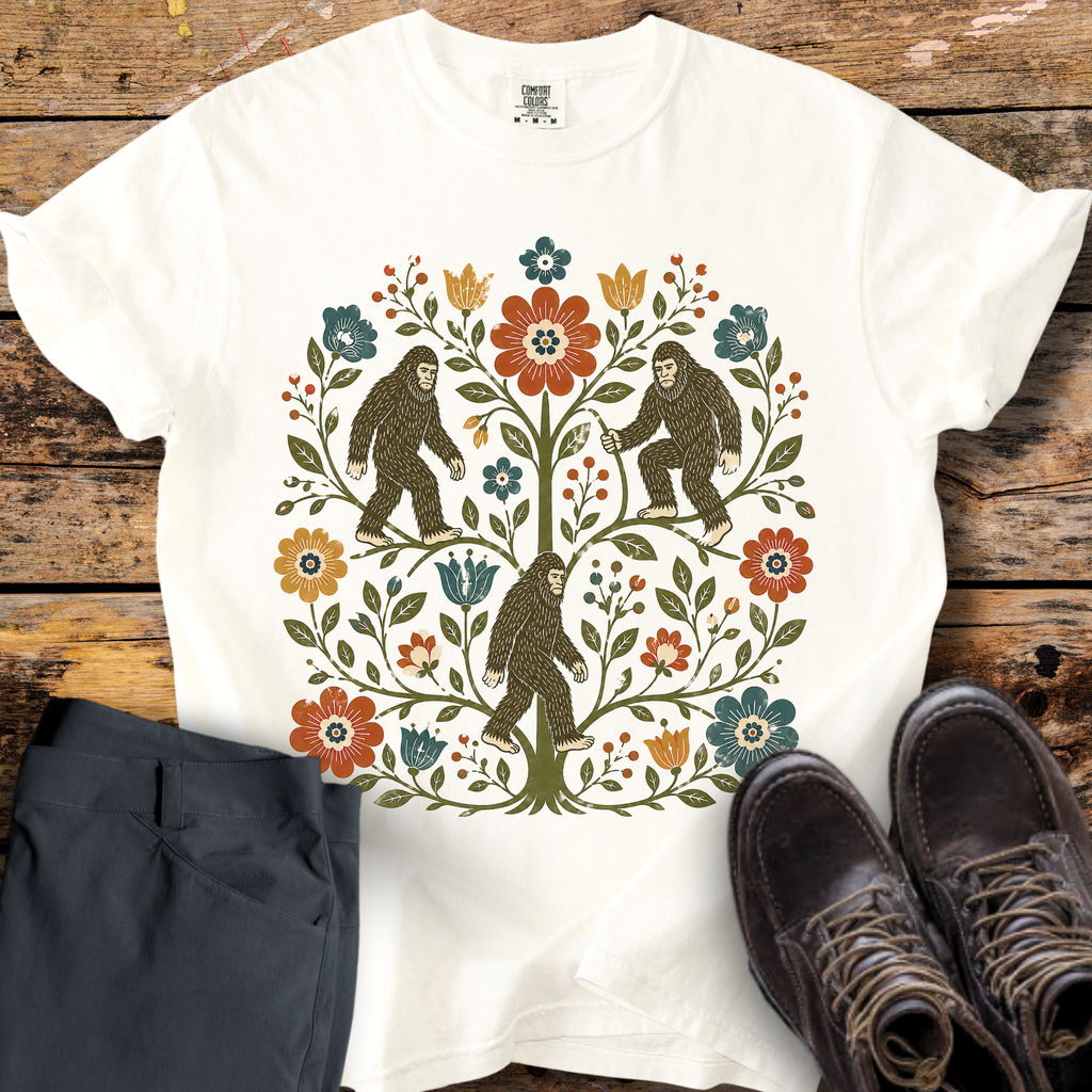 Big Foot Floral Tree T-Shirt