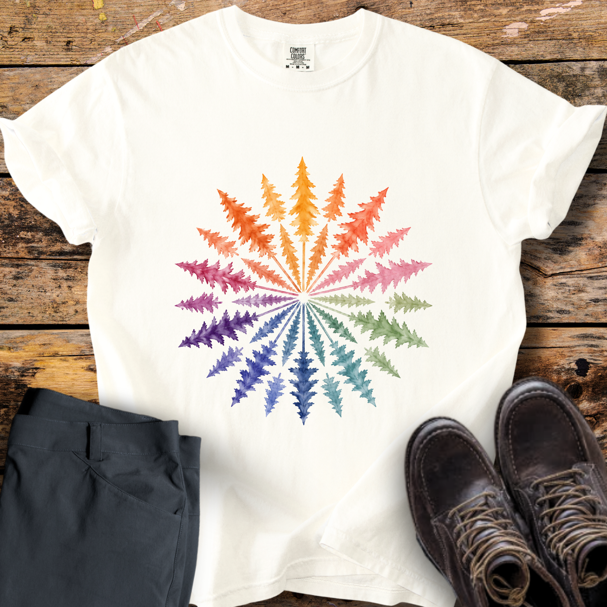 Pine Burst Mandala T-Shirt
