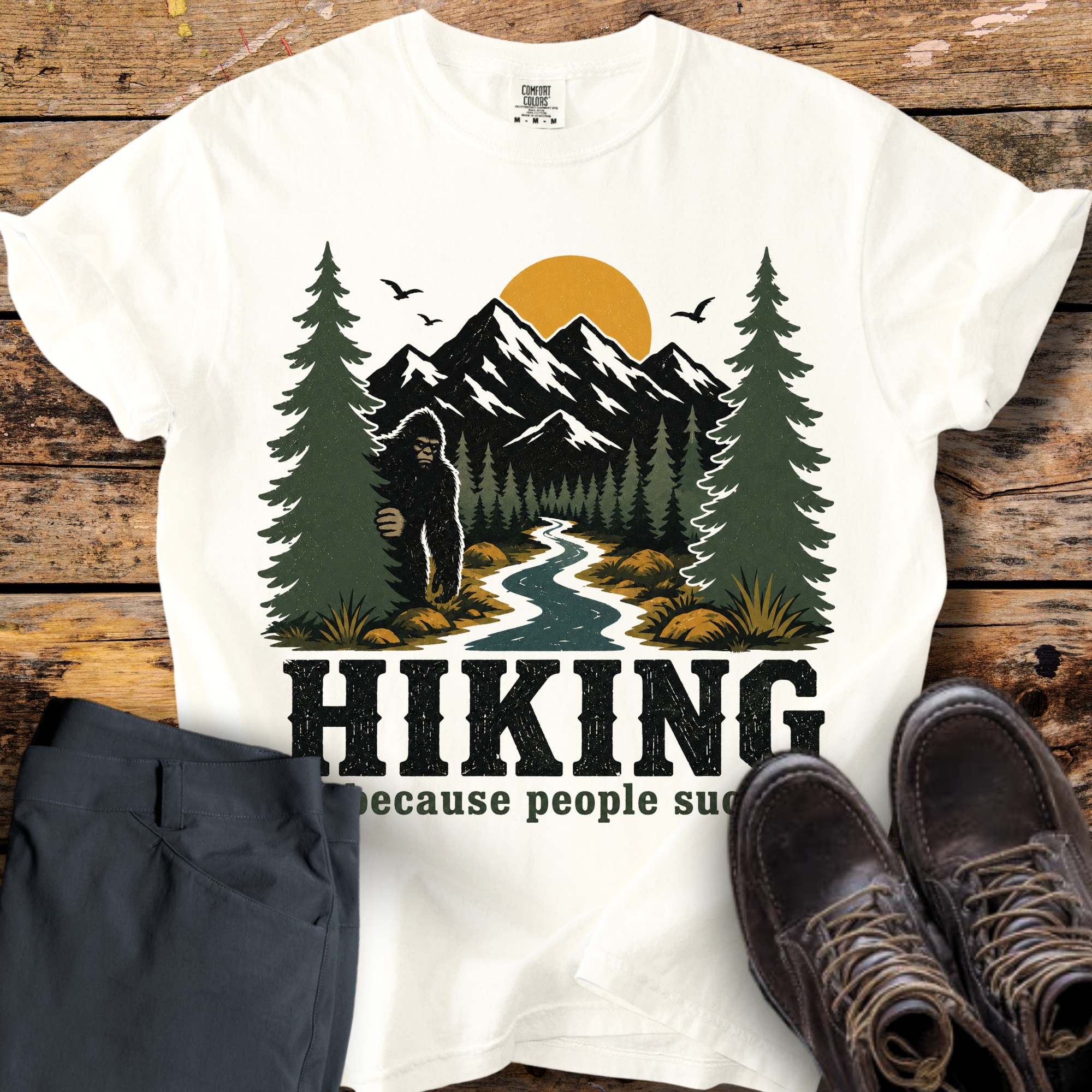 Hiking Big Foot People Suck T-Shirt
