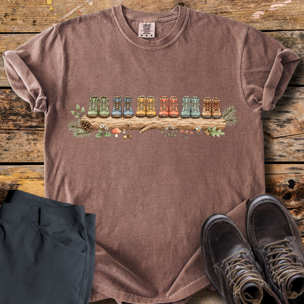 Boots on a Log T-Shirt