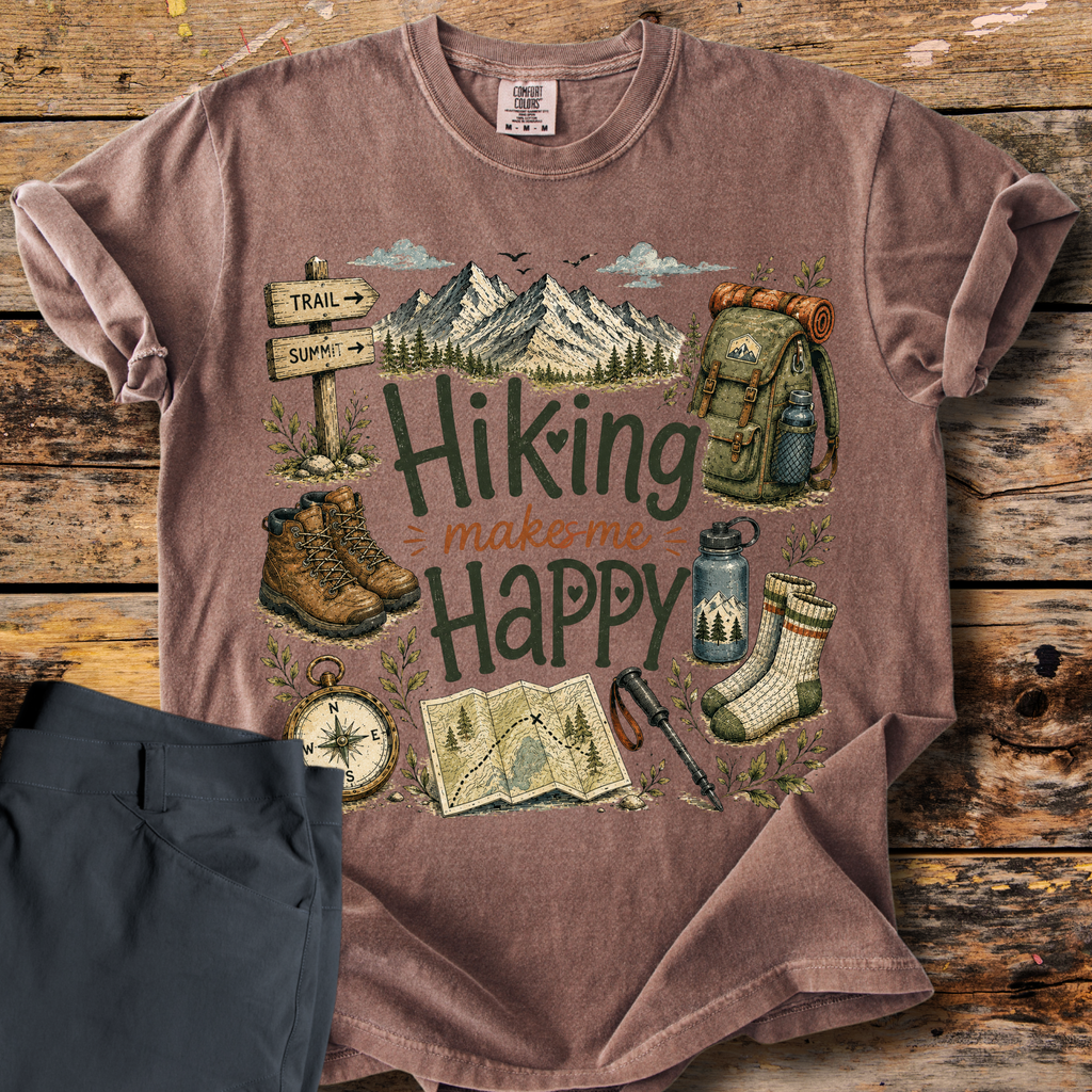 Hiking Makes Me Happy T-Shirt
