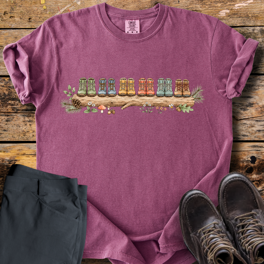 Boots on a Log T-Shirt