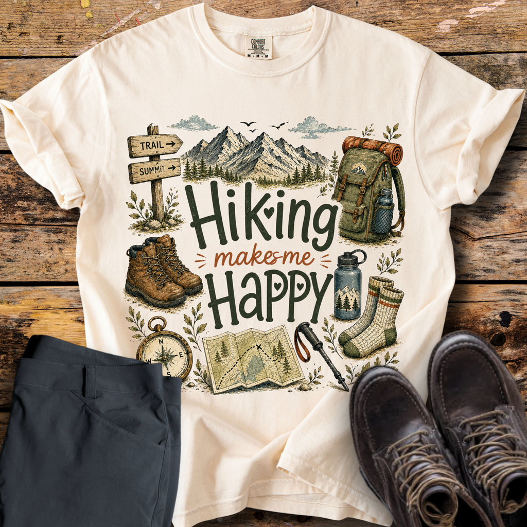 Hiking Makes Me Happy T-Shirt