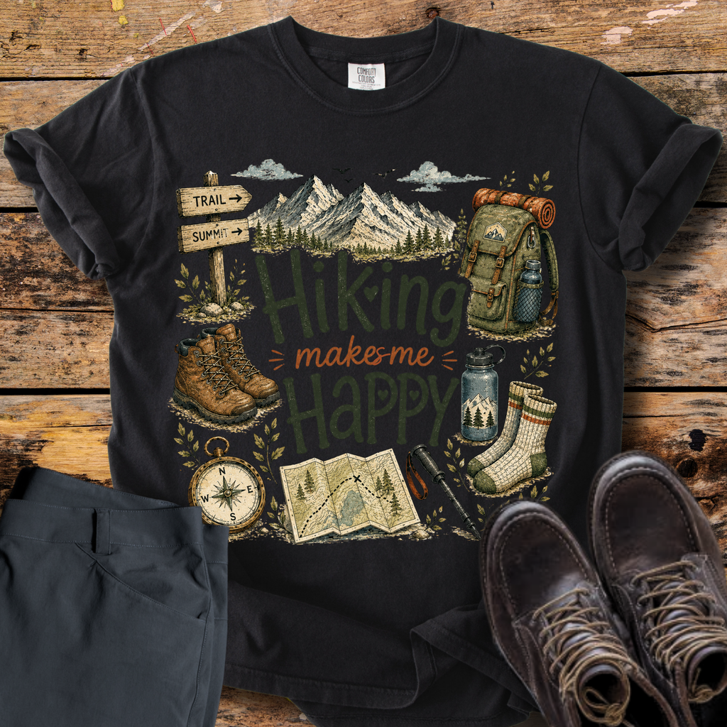 Hiking Makes Me Happy T-Shirt