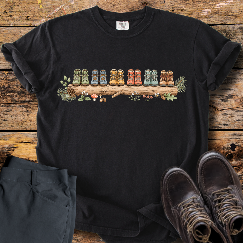 Boots on a Log T-Shirt