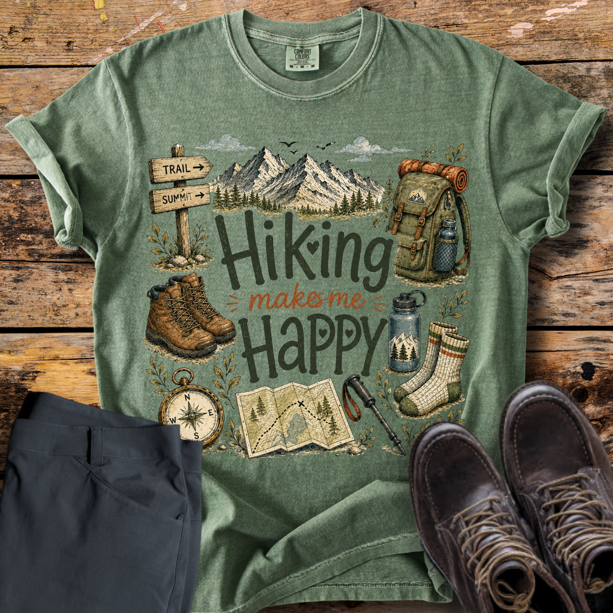 Hiking Makes Me Happy T-Shirt