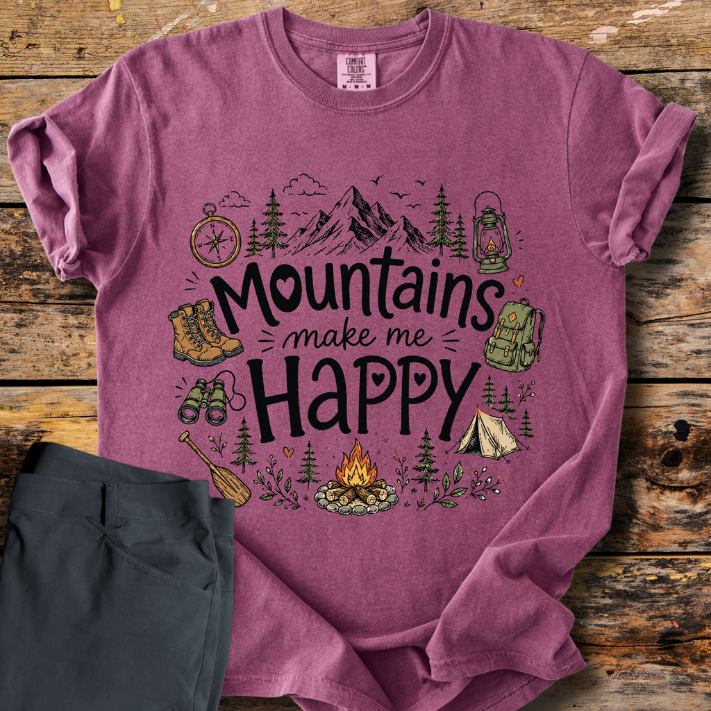 Mountains Make Me Happy T-Shirt
