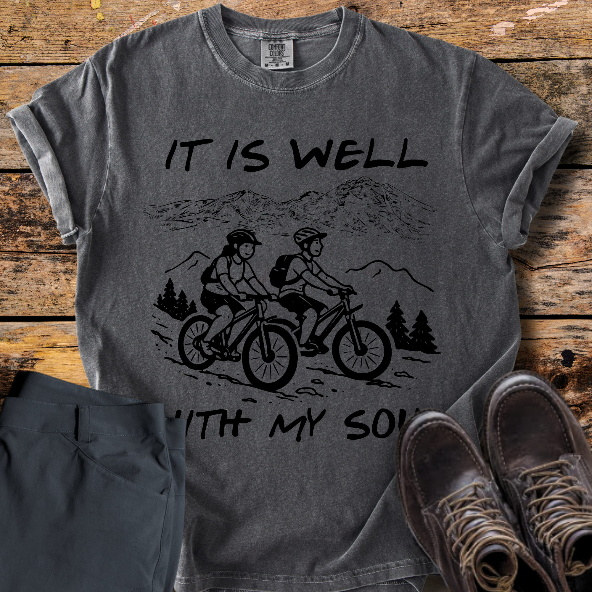It Is Well With My Soul Biking T-Shirt