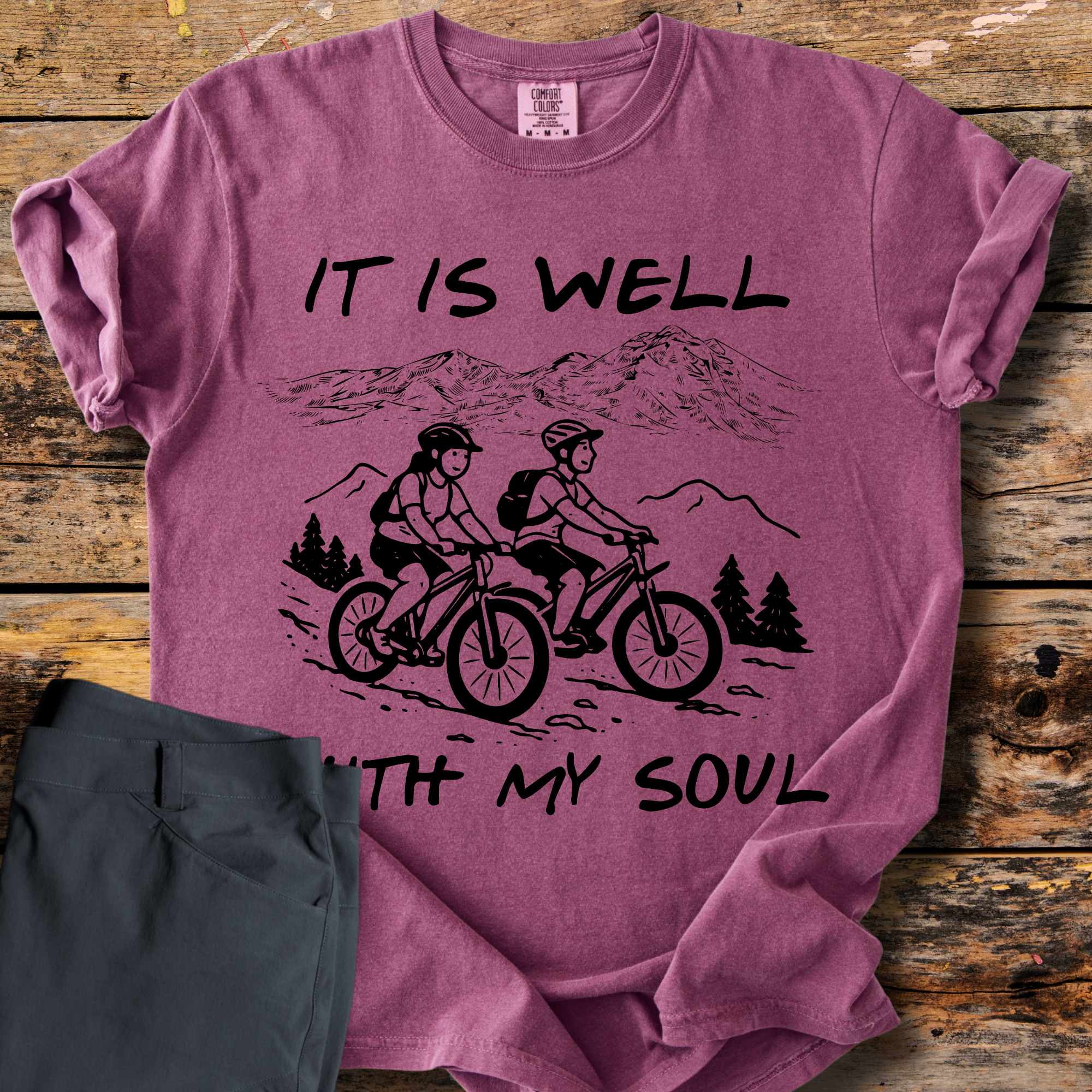 It Is Well With My Soul Biking T-Shirt