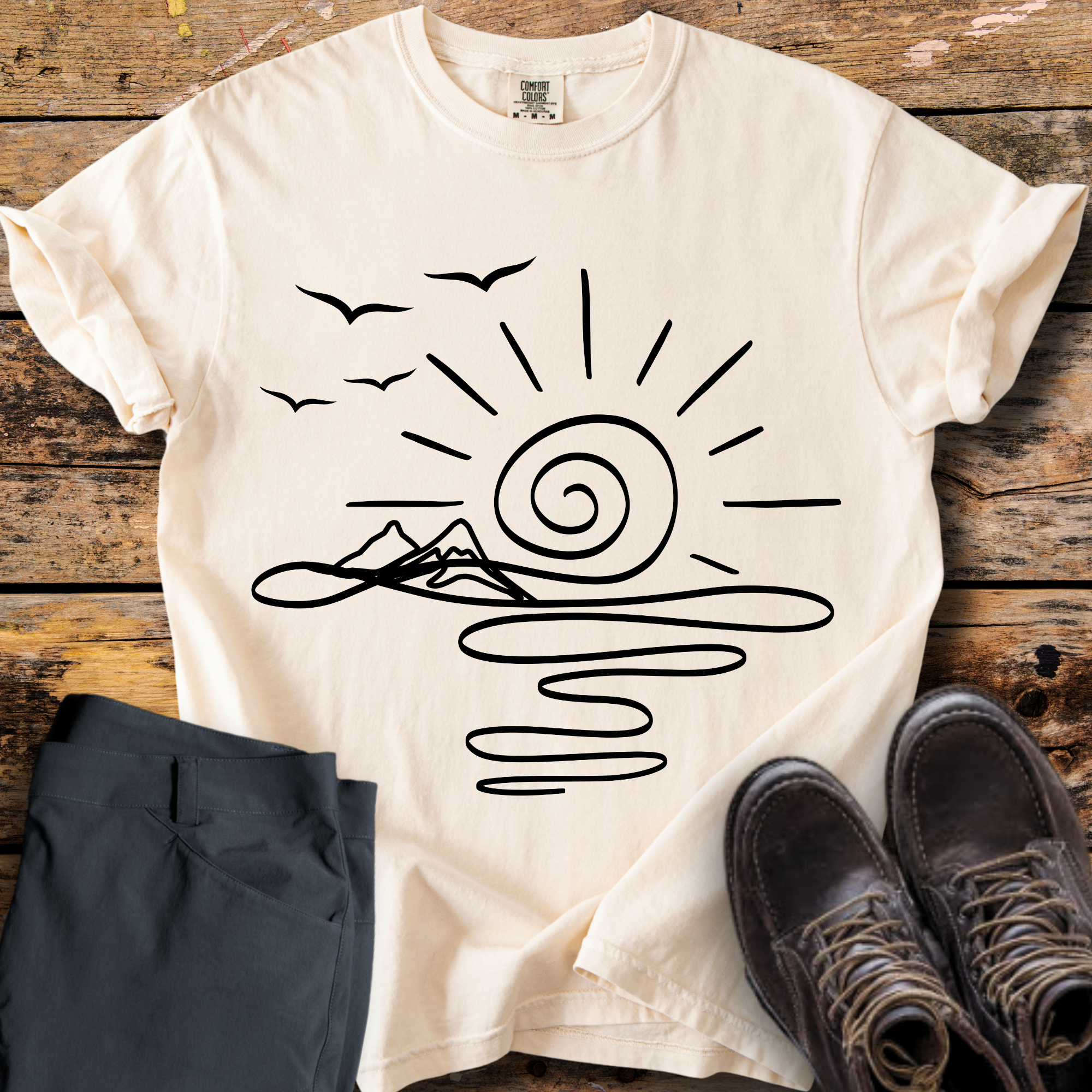 Spiral Sunrise River T-Shirt
