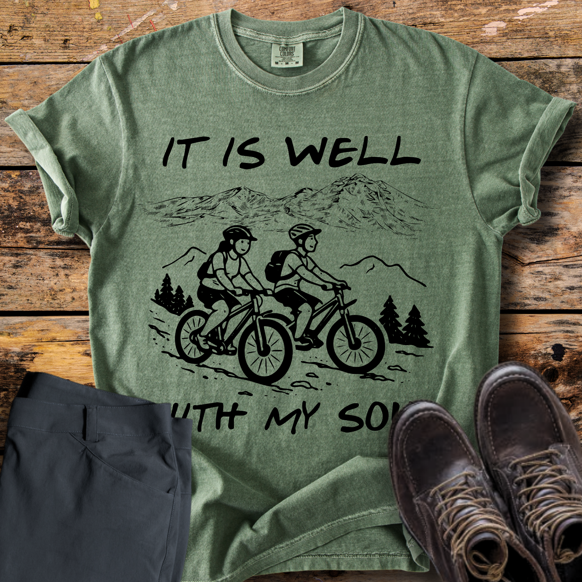It Is Well With My Soul Biking T-Shirt