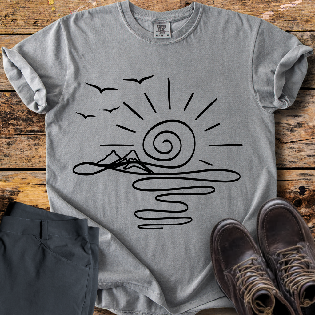 Spiral Sunrise River T-Shirt