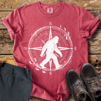 Strolling Bigfoot Compass T-Shirt