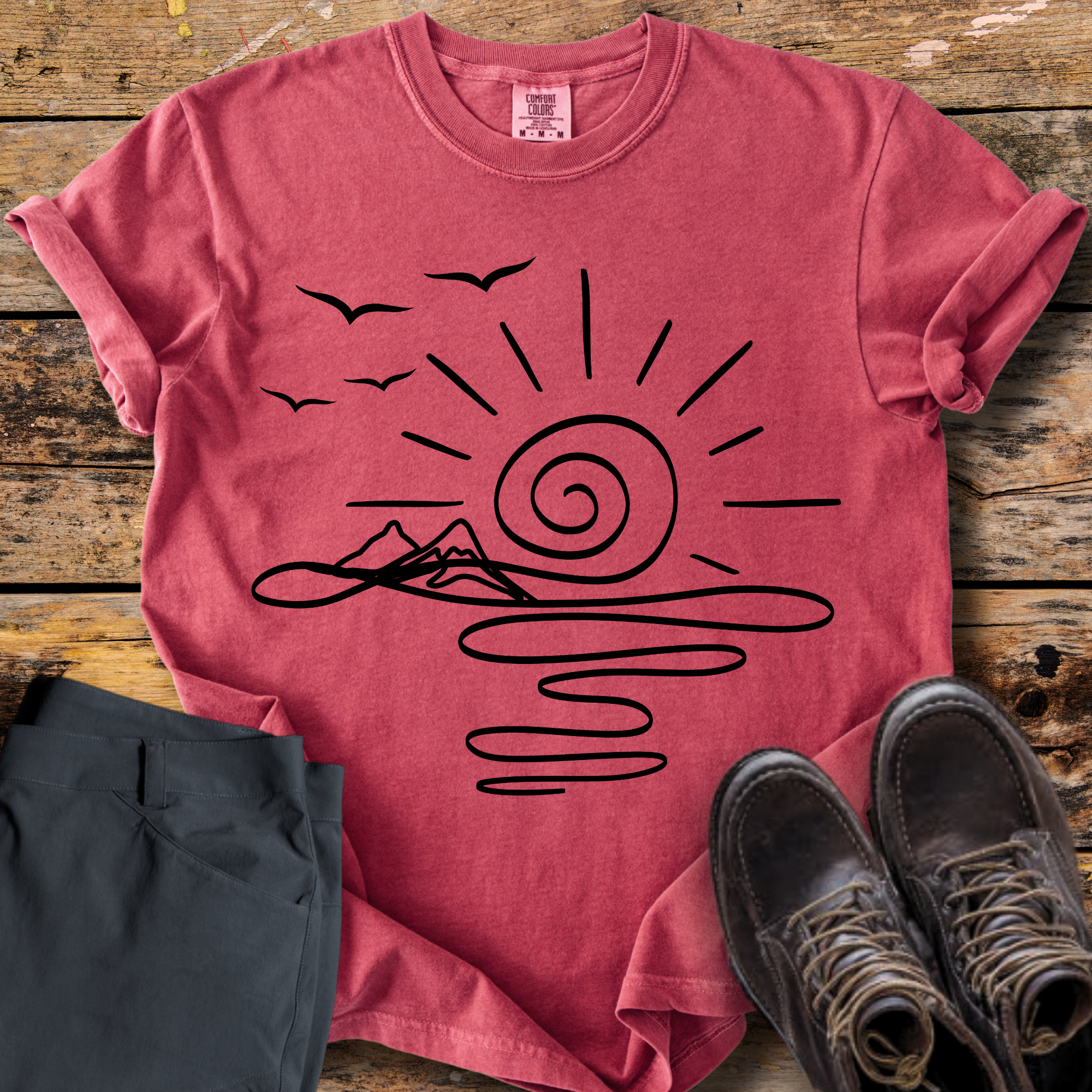 Spiral Sunrise River T-Shirt