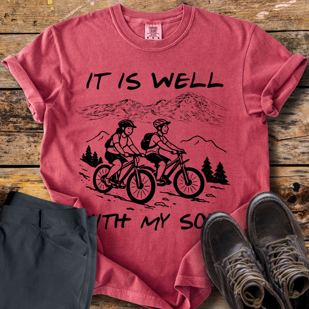 It Is Well With My Soul Biking T-Shirt