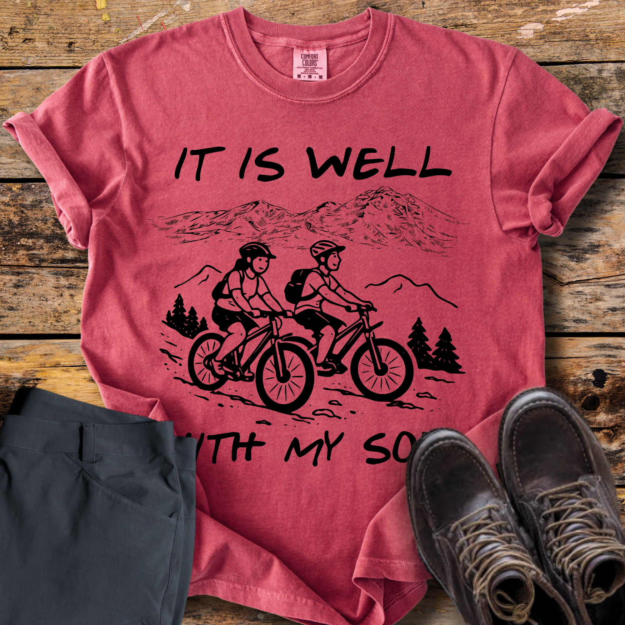 It Is Well With My Soul Biking T-Shirt