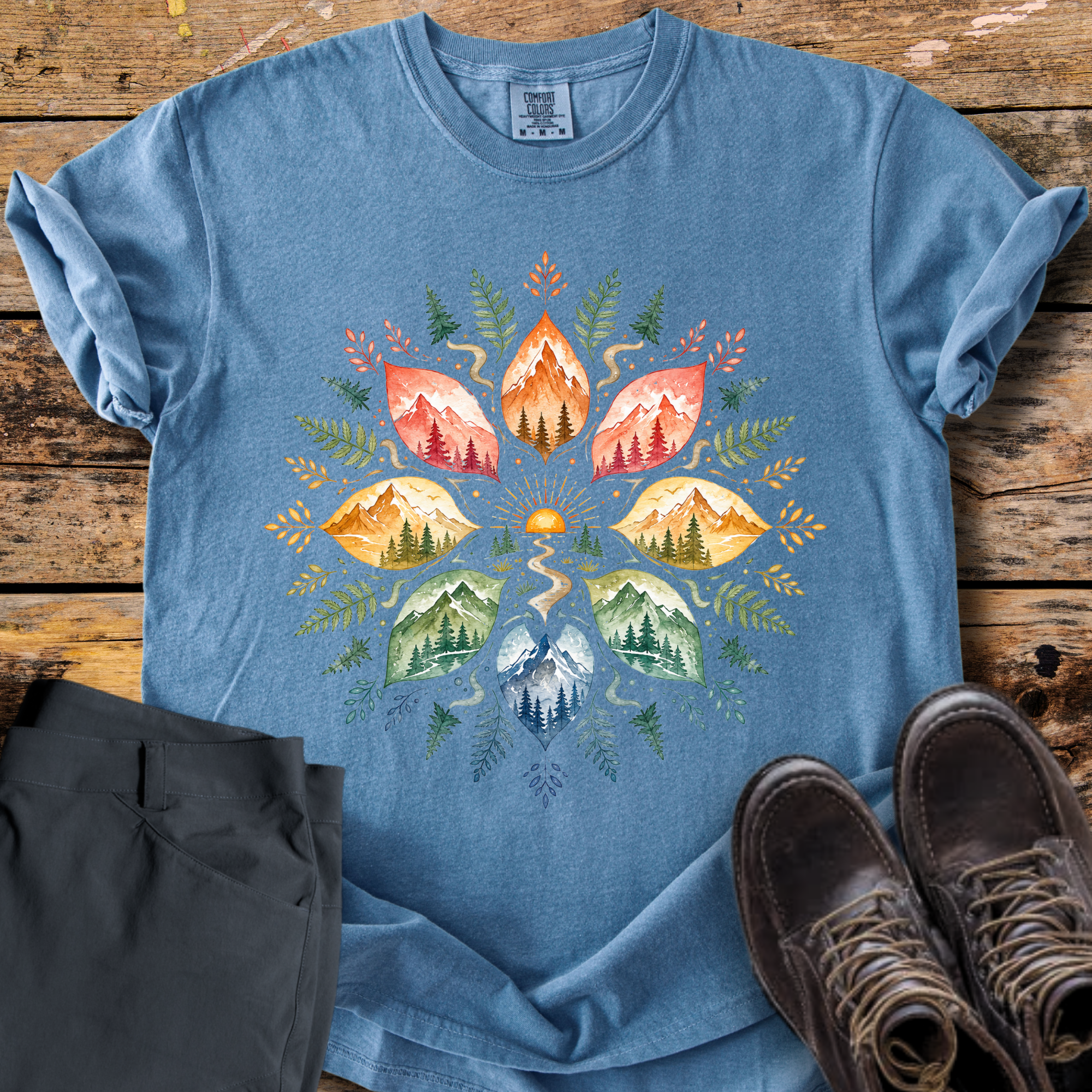 Mountain Bloom Mandala T-Shirt