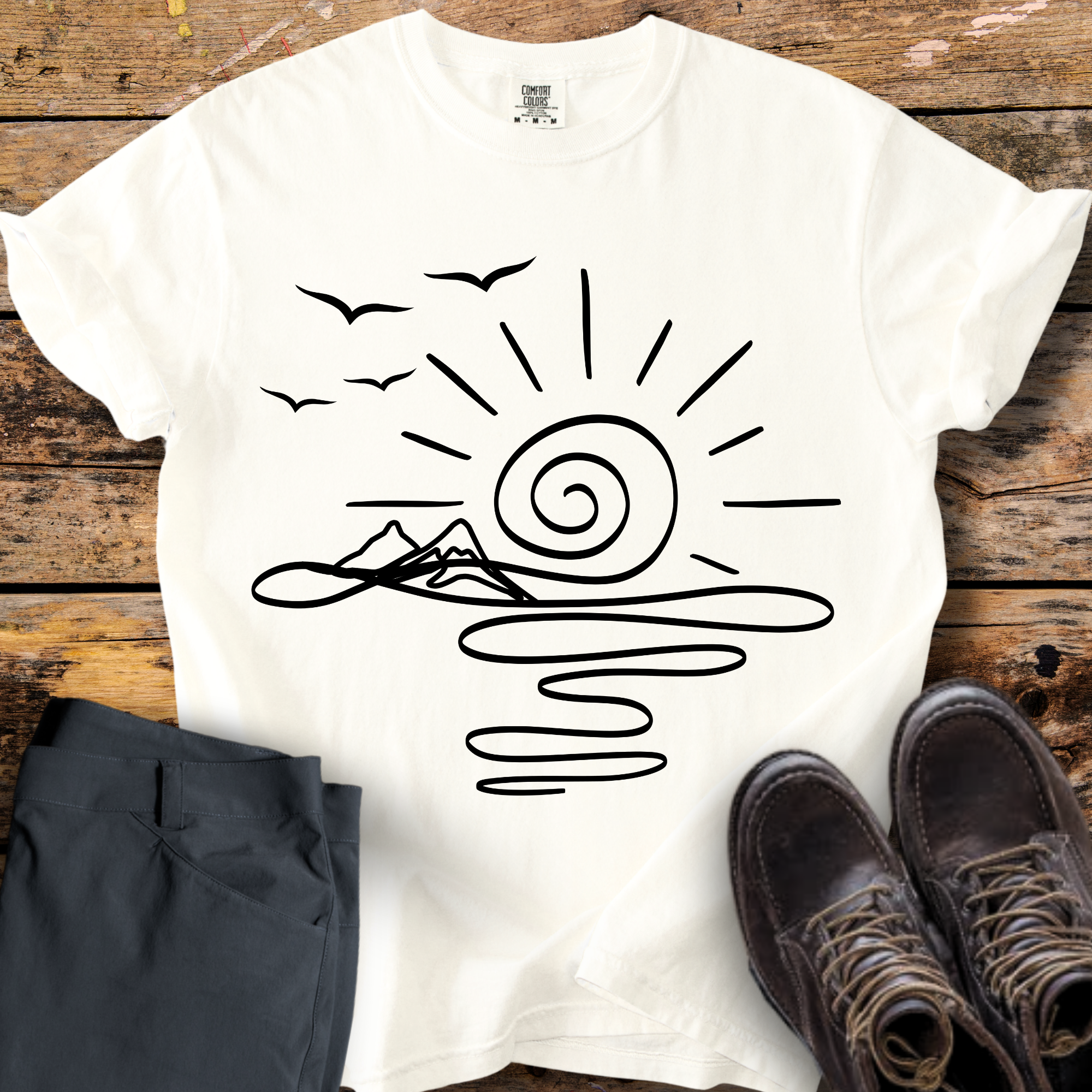 Spiral Sunrise River T-Shirt