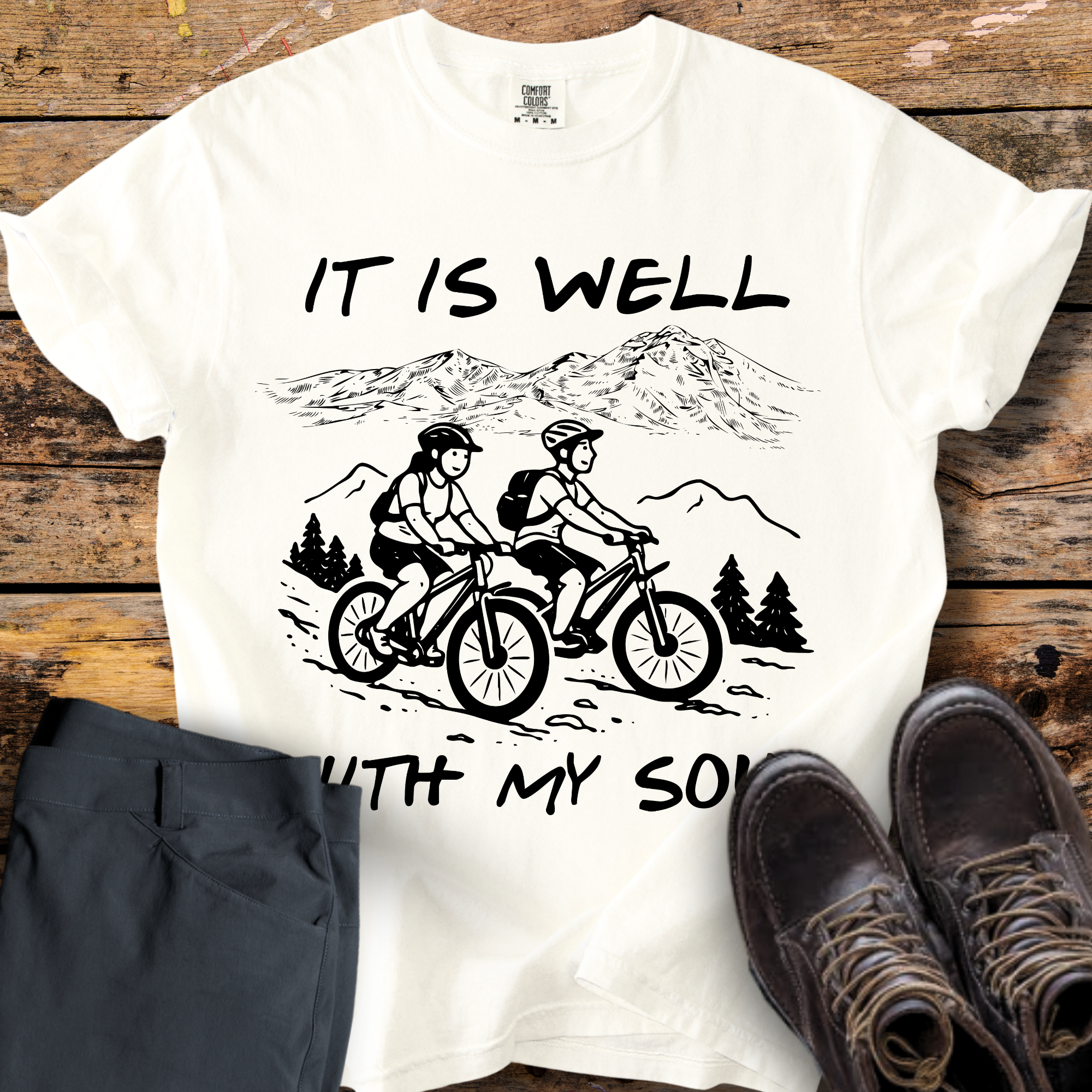 It Is Well With My Soul Biking T-Shirt