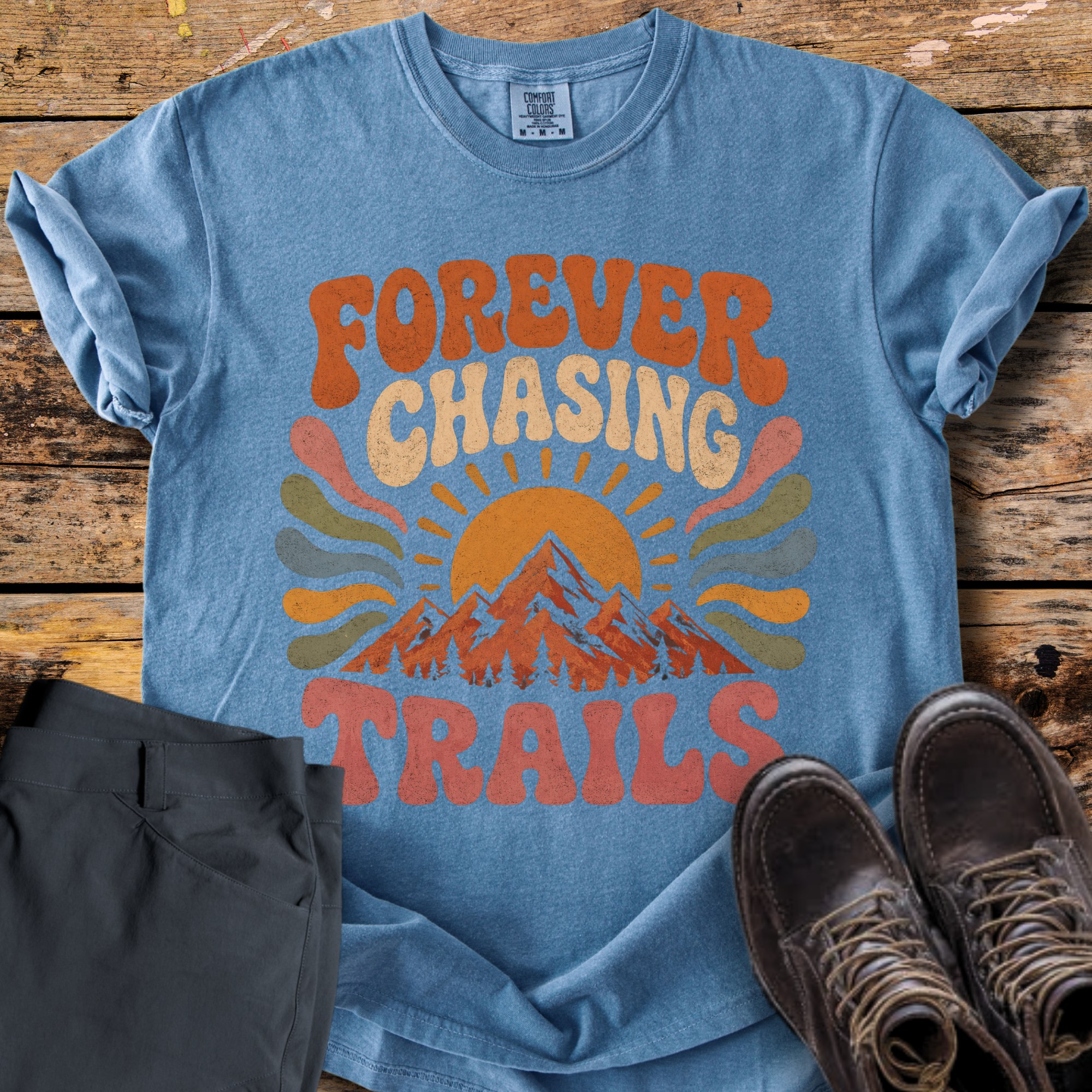 Forever Chasing Trails Retro T-Shirt
