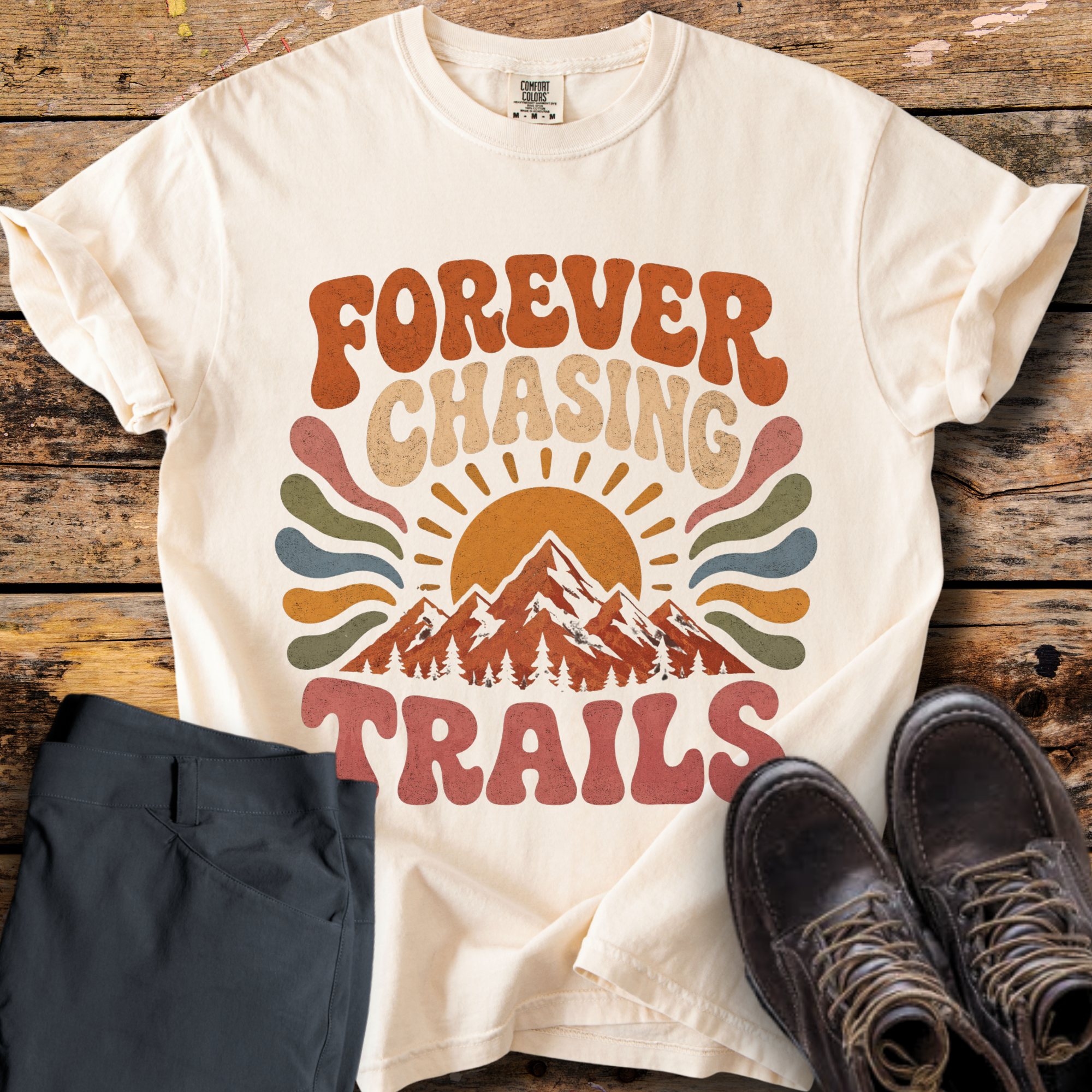 Forever Chasing Trails Retro T-Shirt